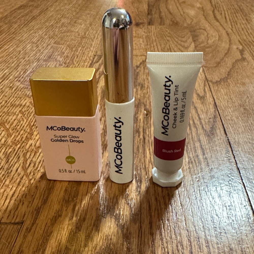 MCoBeauty mascara, blush, and glow drops!